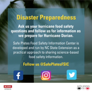 Cover photo for Hurricane Dorian Food Safety