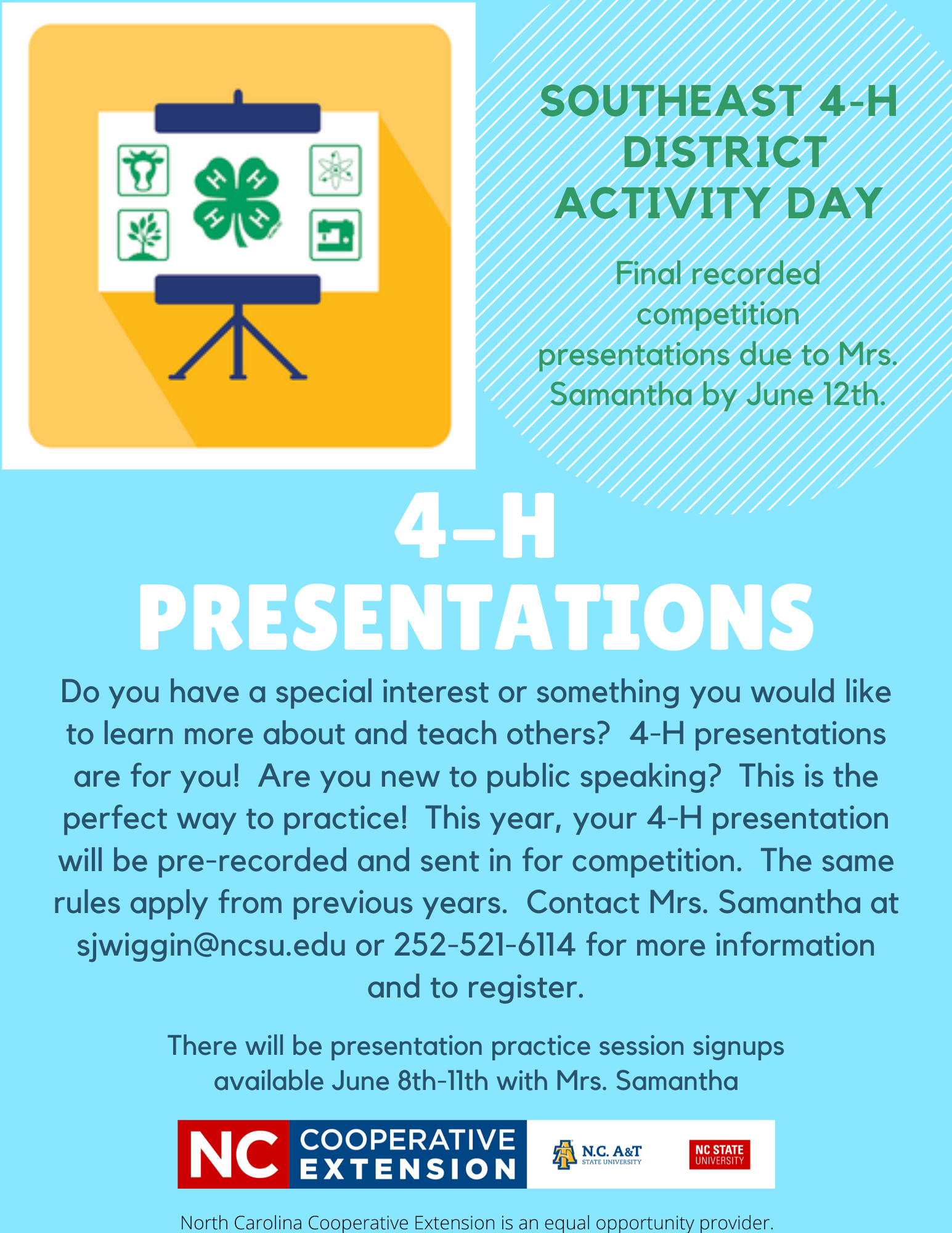 presentations for 4 h