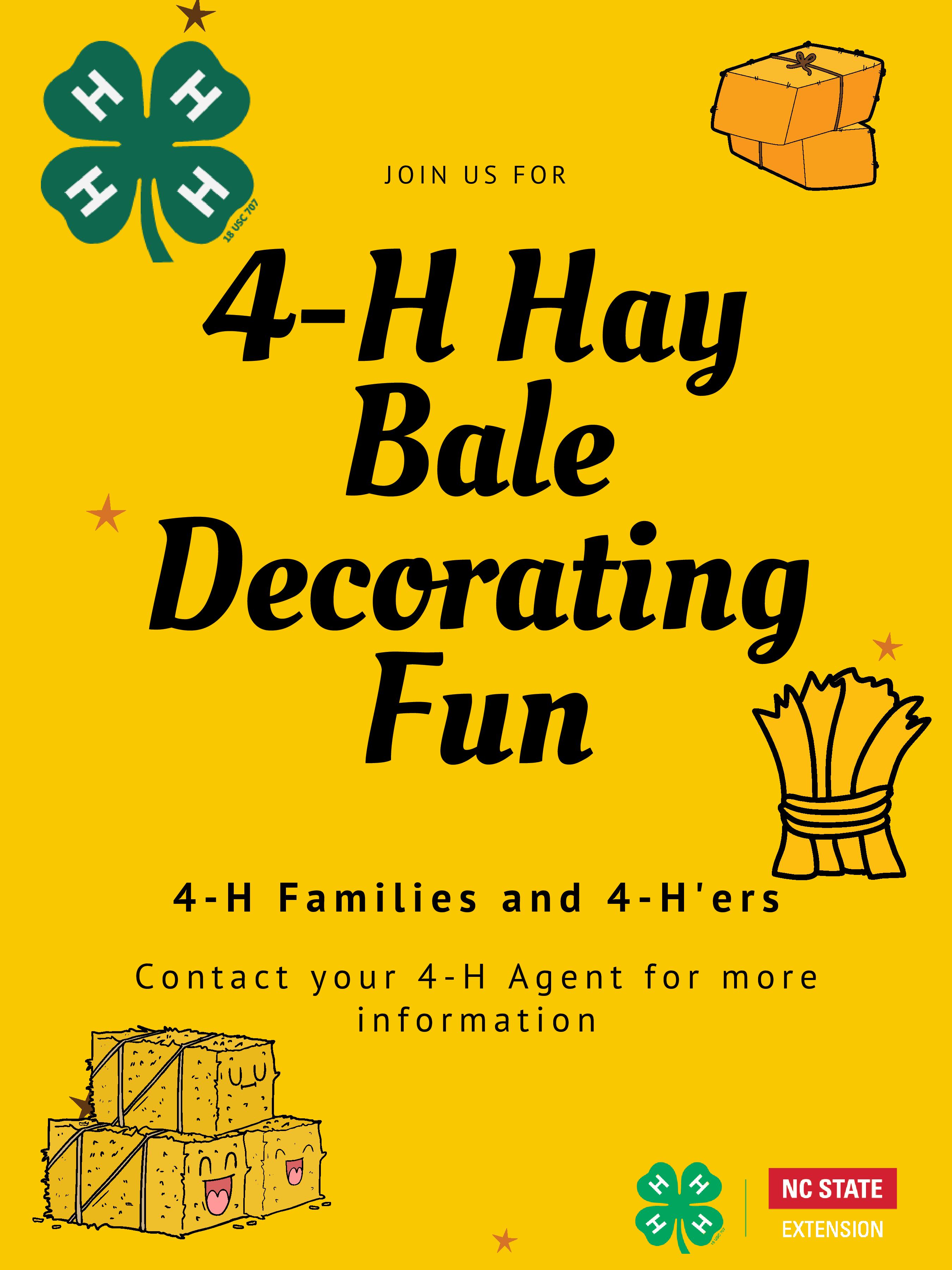 4-H Hay Bale Decoration Fun flyer