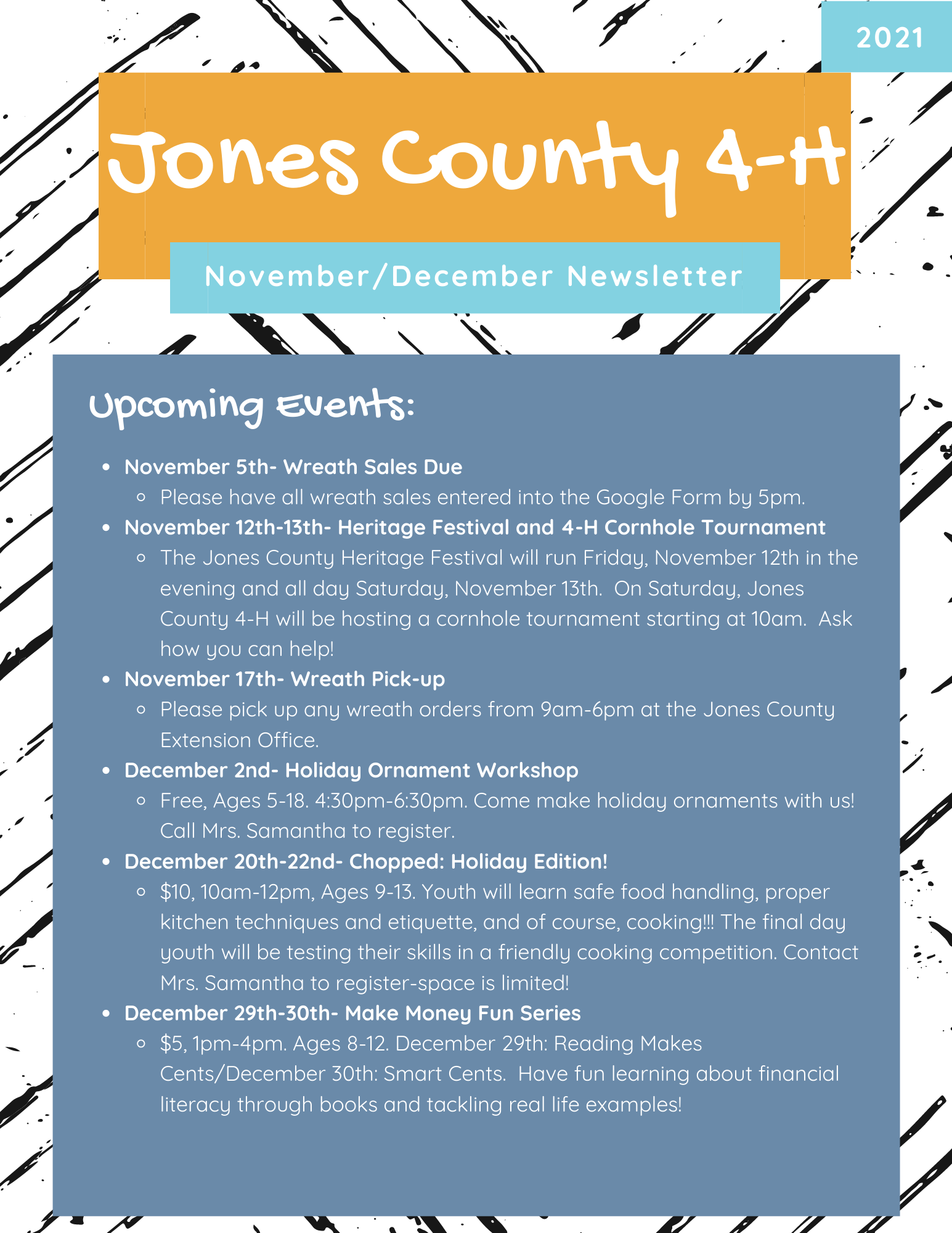 Jones County 4-H newsletter