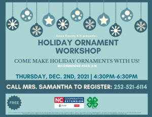 Cover photo for 4-H Holiday Ornament Workshop (2021)