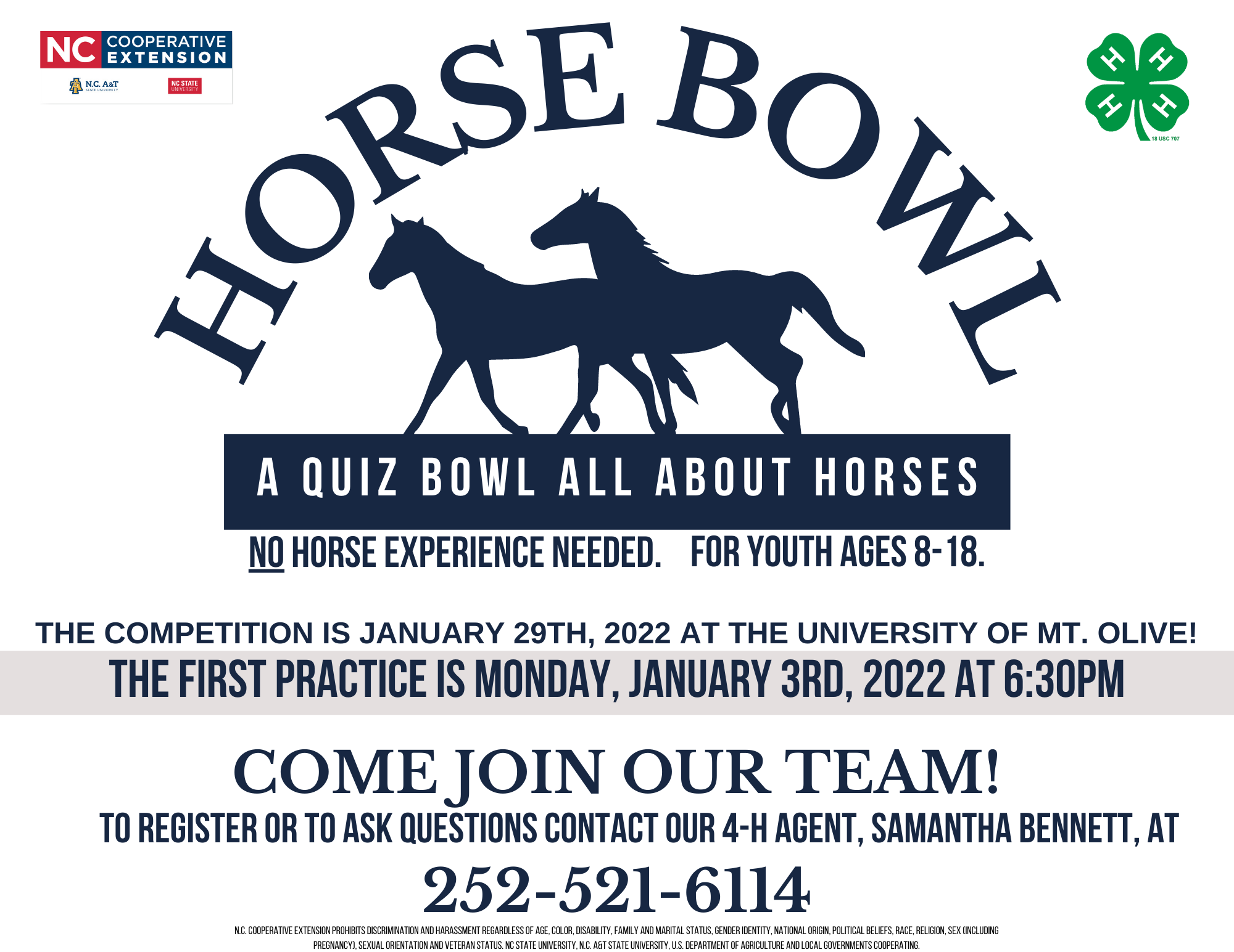 4-H Horse Bowl (2022) | N.C. Cooperative Extension