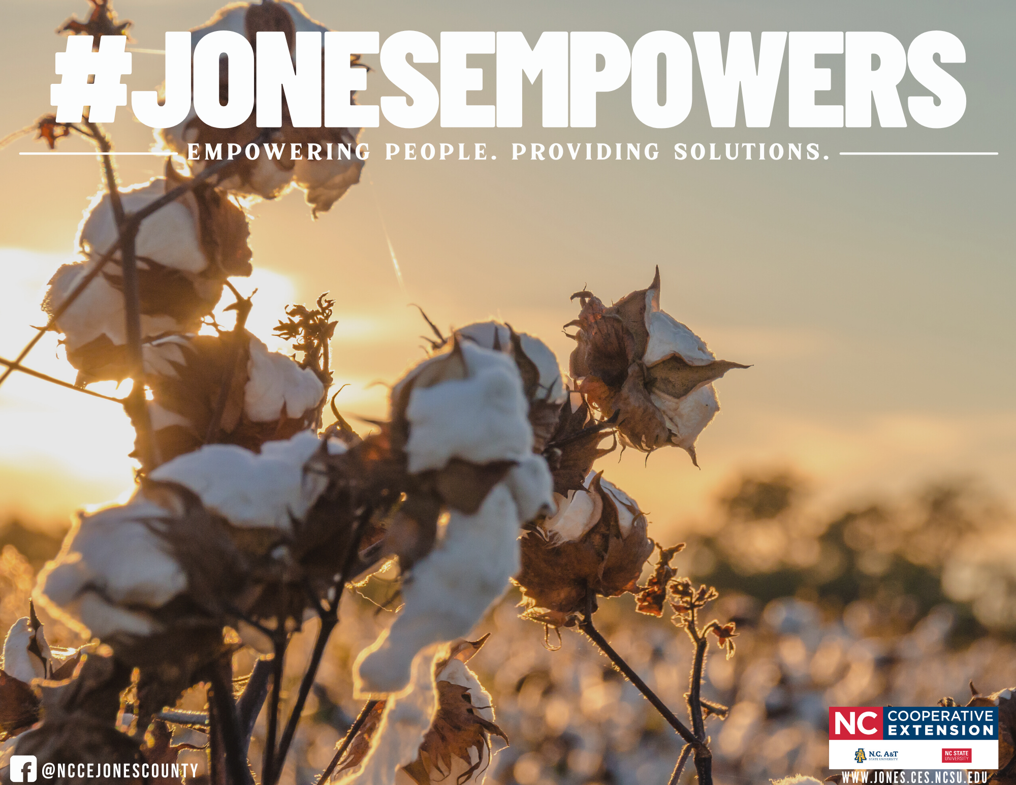 #JonesEmpowers : Empowering People. Providing Solutions. Facebook: @NCCEJonesCounty