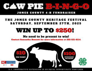 Cover photo for Jones County 4-H Cow Pie B-I-N-G-O Fundraiser (2025)