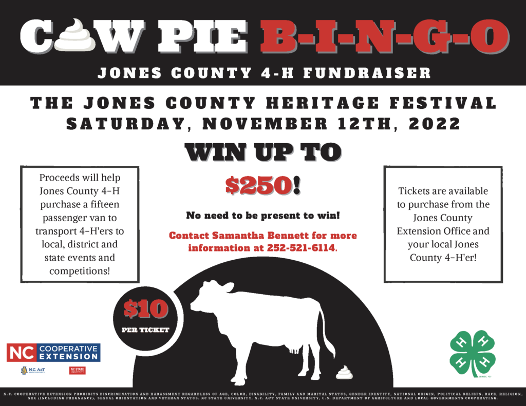 cow pie bingo flyer ticket sales