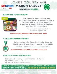 4-H Achievement Night and Favorite Foods - 2023