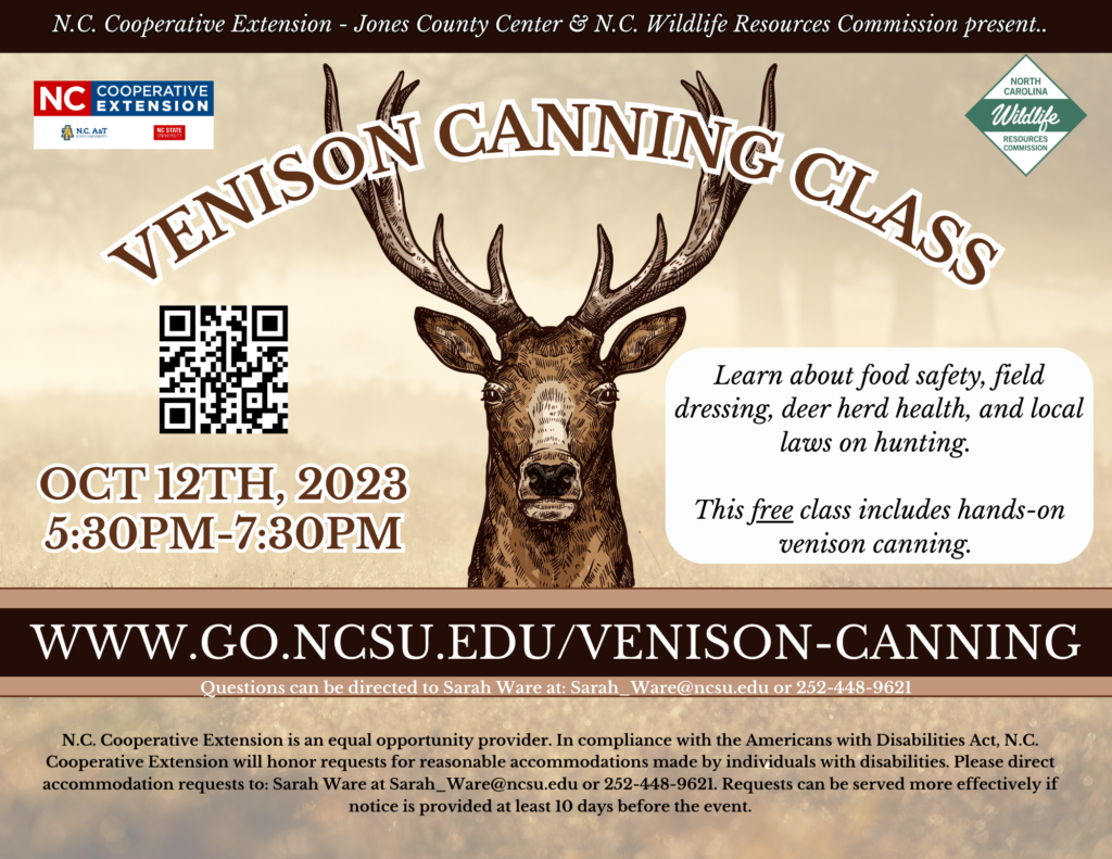 Free vension canning class on Oct 12th, 2023 530 p.m.-730 p.m. Hands on canning and education