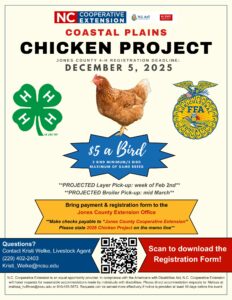 Cover photo for Jones County 4-H Coastal Plains Chicken Project (2026)